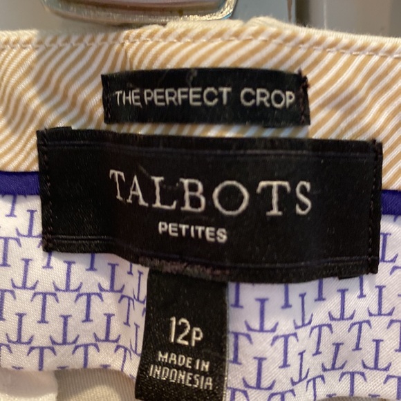Talbots size 12 petite the perfect crop taupe cropped pants New! Never worn! 🔥 - Picture 3 of 12
